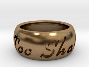 This Too Shall Pass ring size 6.5 in Natural Brass
