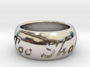 This Too Shall Pass ring size 6.5 in Rhodium Plated Brass