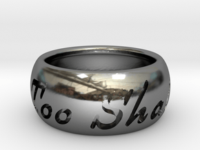 This Too Shall Pass ring size 6.5 in Fine Detail Polished Silver
