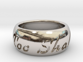 This Too Shall Pass ring size 7.5 in Rhodium Plated Brass