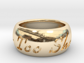 This Too Shall Pass ring size 6 in 14k Gold Plated Brass