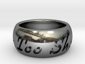 This Too Shall Pass ring size 6 in Fine Detail Polished Silver