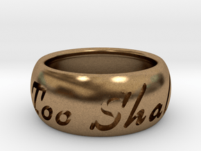 This Too Shall Pass ring size 7.5 in Natural Brass