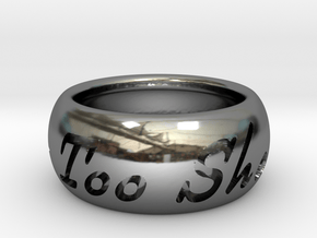 This Too Shall Pass ring size 4.5 in Fine Detail Polished Silver