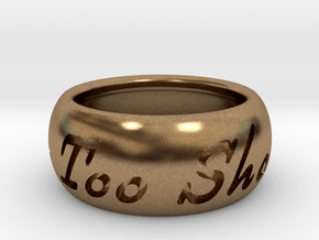 This Too Shall Pass ring size 4.5 in Natural Brass