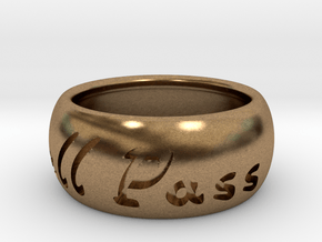 This Too Shall Pass ring size 7 in Natural Brass