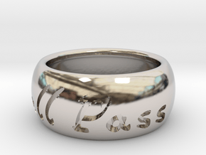 This Too Shall Pass ring size 7 in Platinum