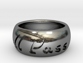 This Too Shall Pass ring size 7 in Fine Detail Polished Silver