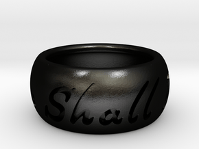 This Too Shall Pass Size 5.75 in Matte Black Steel