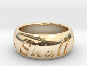 This Too Shall Pass ring size 9.5 in 14k Gold Plated Brass