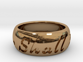 This Too Shall Pass ring size 9.5 in Polished Brass