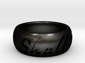 This Too Shall Pass ring size 9.5 in Matte Black Steel
