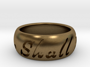 This Too Shall Pass ring size 9.5 in Natural Bronze