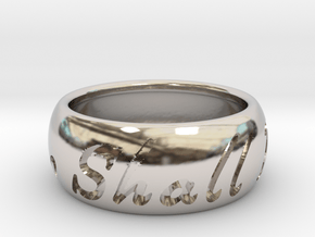 This Too Shall Pass ring size 9.5 in Rhodium Plated Brass