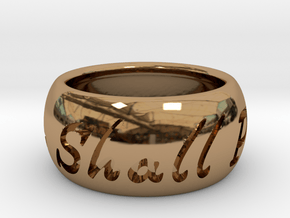 This Too Shall Pass ring size 5 in Polished Brass