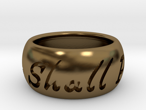 This Too Shall Pass ring size 5 in Polished Bronze