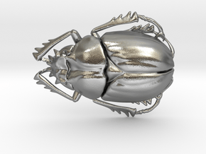 Scarab Beetle in Natural Silver