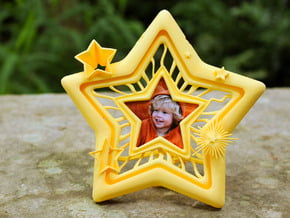 Star Frame in Yellow Processed Versatile Plastic