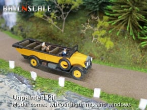 Alpenwagen - mit offenem Verdeck (N 1:160) in Gray Fine Detail Plastic