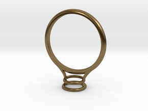 Bezel Ring- Circular in Natural Bronze