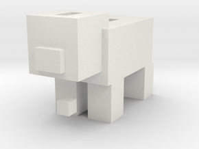 Minecraft Piggy Bank in White Natural Versatile Plastic