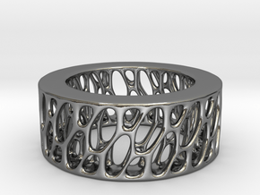 Framework Ring- Intrincate Smooth Simple in Polished Silver