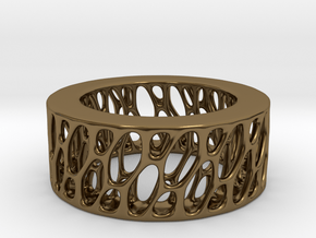 Framework Ring- Intrincate Smooth Simple in Polished Bronze