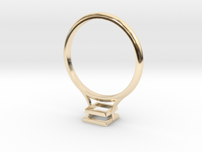 Bezel Ring- Square in 14K Yellow Gold