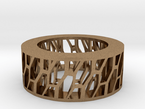 Framework Ring- Intrincate Simple in Natural Brass