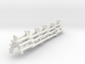 3 Rail A Frame Fence in White Natural Versatile Plastic
