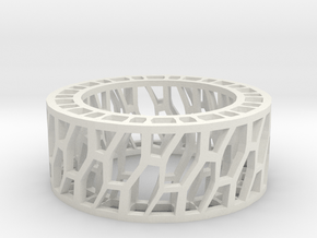 Framework Ring- Intrincate in White Natural Versatile Plastic