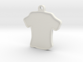 Keychain- Shirt in White Natural Versatile Plastic