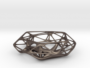 Thickened wireframe bangle in Polished Bronzed Silver Steel