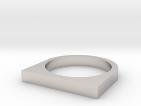 Rectangular Basic Ring in Platinum