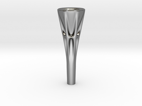 Fluted French Horn Mouthpiece in Polished Silver