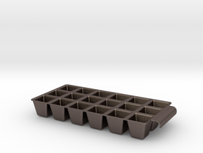 Icetray in Polished Bronzed Silver Steel