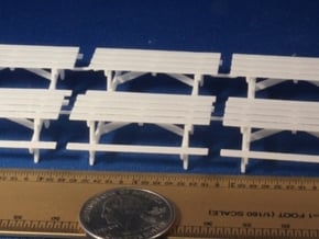 S Scale Picnic Tables  X6 in Tan Fine Detail Plastic