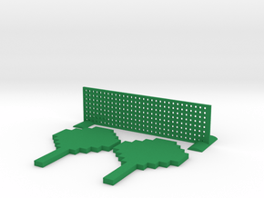 Minecraft Inspired Mini Ping Pong in Green Processed Versatile Plastic