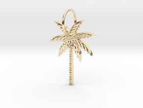 Palm tree in 14k Gold Plated Brass