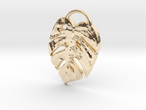 Tropical leaf mini in 14k Gold Plated Brass