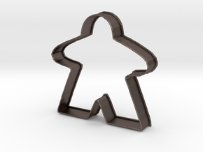 Meeple Cookie Cutter in Polished Bronzed Silver Steel