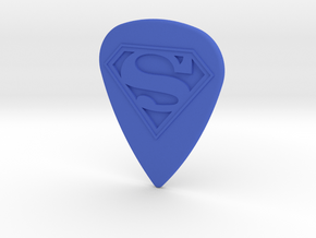 Superman Guitar Pick in Blue Processed Versatile Plastic