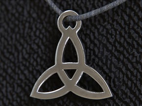 Triquetra Pendant (Triad) in Polished Silver