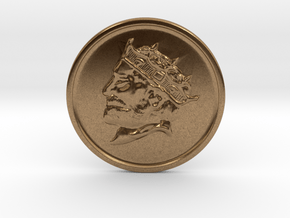 Silver Trenni Coin in Natural Brass