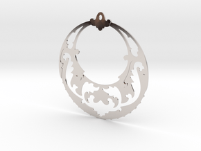BlakOpal Victorian Open Hoop Earring - large in Rhodium Plated Brass