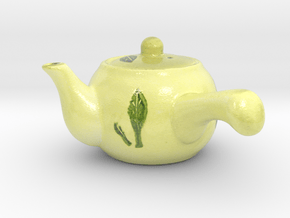 The Asian Teapot-mini in Glossy Full Color Sandstone