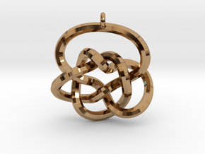 Knot Pendant (Earrings) in Polished Brass