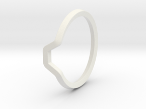 BETTER HALF Ring(HEXAGON), US size 8.5, d=18,5mm  in White Natural Versatile Plastic: 8.5 / 58