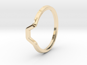 BETTER HALF Ring(HEXAGON), US size 8.5, d=18,5mm  in 14k Gold Plated Brass: 8.5 / 58