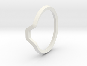 BETTER HALF Ring(HEXAGON), US size 4.5, d=15mm  in White Natural Versatile Plastic: 4.5 / 47.75